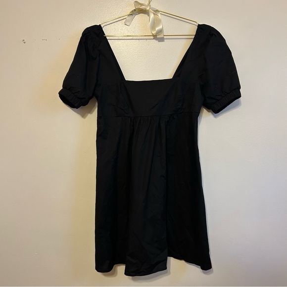 Wild Fable • Black Puff Sleeve Mini Sundress - Picture 1 of 6